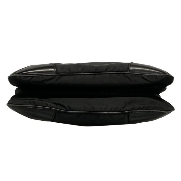 Auth PRADA - Black Nylon Leather Shoulder Bag - Picture 6 of 11